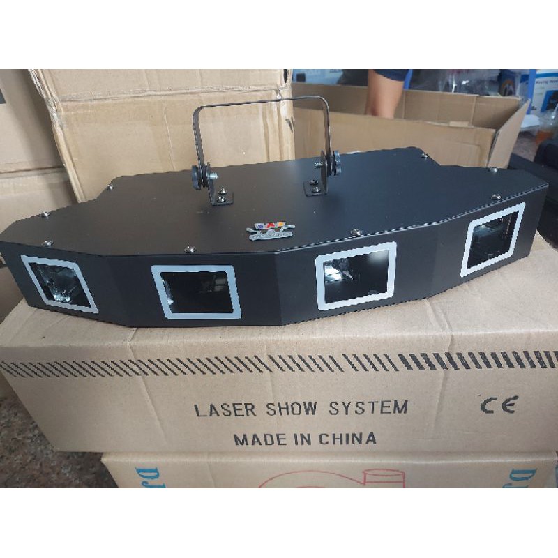 đèn laser 4 cửa 7 màu hình cung