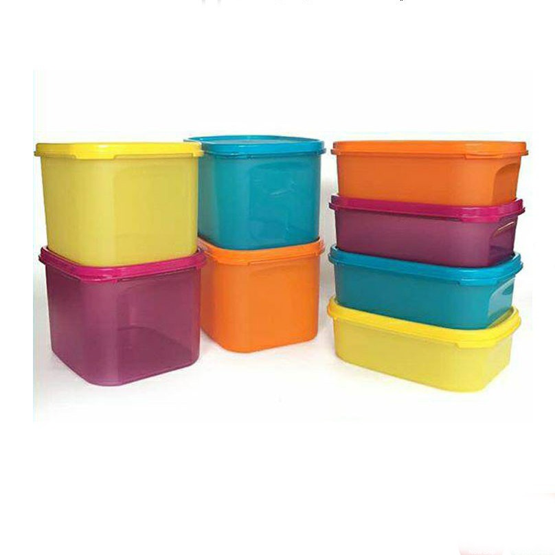 Bộ Hộp Thực Phẩm Trữ Mát Colorful Rectangular - 8 Hộp