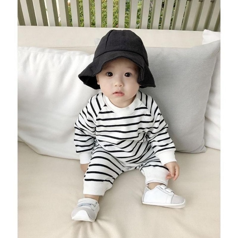 Bộ áo liền quần vải Cotton thời trang Hàn Quốc cho bé