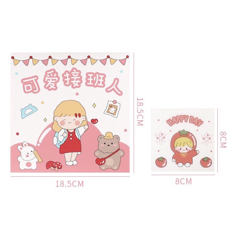 25 tấm hình dán sticker cute nhiều màu sắc khác nhau