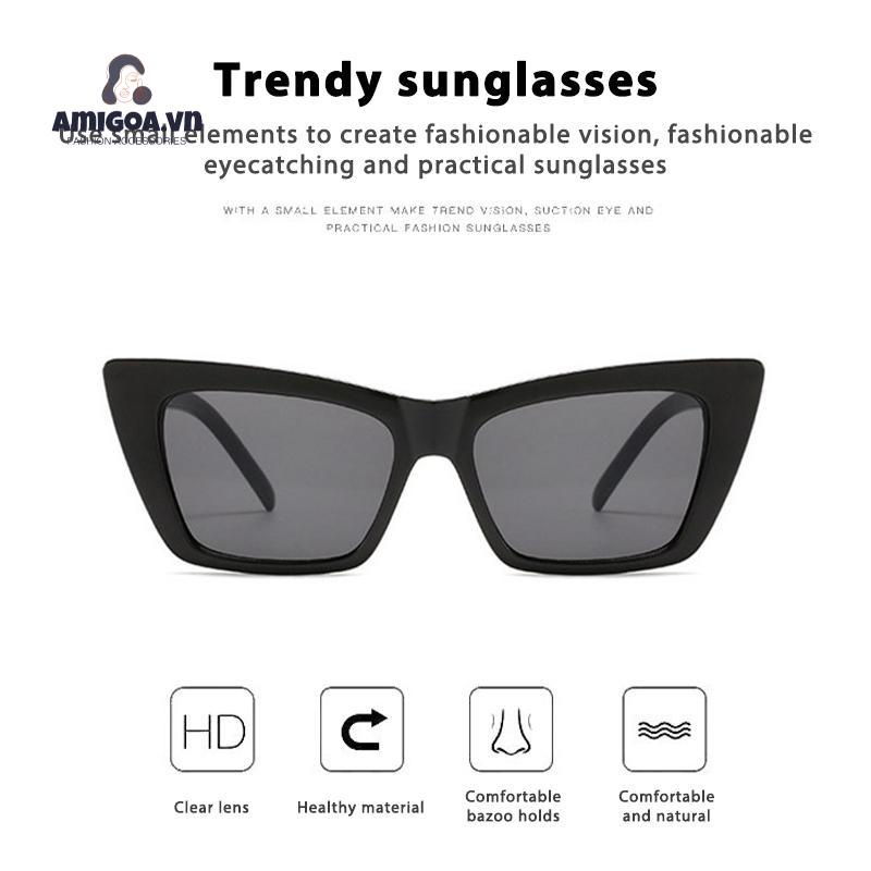 Kính Mát Gọng Vuông Phong Cách Cổ Điển Thời Trang Cho Nữ