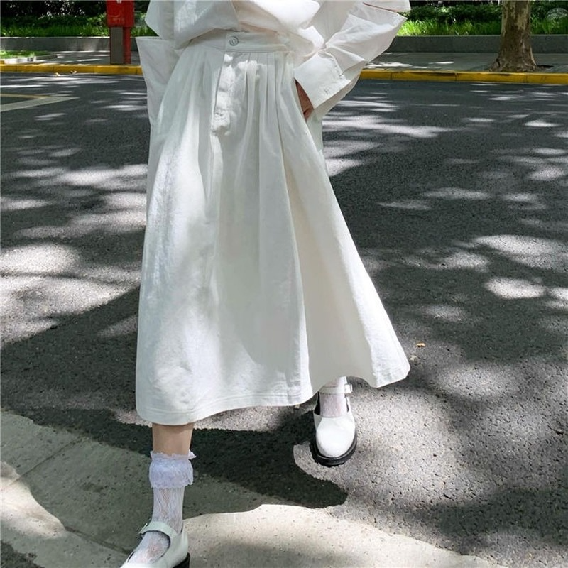 Chân Váy Lưng Cao Phong Cách Thời Trang Nhật Bản