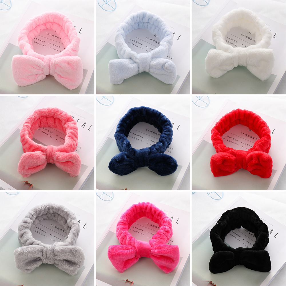 Băng Đô Nơ Màu Trơn Thời Trang Cho Nữ