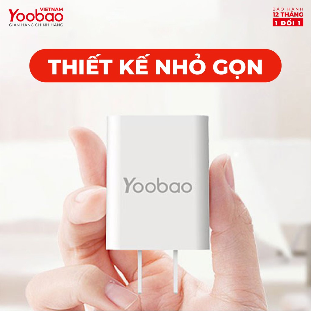 Củ sạc 2 cổng USB Yoobao 722S Dòng 2.1A - Hàng chính hãng - Bảo hành 12 tháng 1 đổi