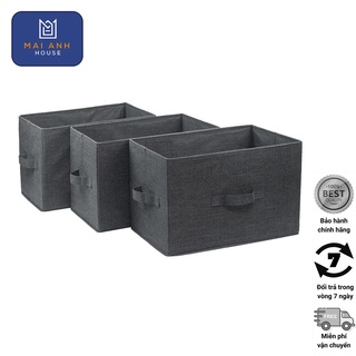 Combo 3 hộp đựng đồ bằng vải xuất Nhật chính hãng Yamazen do Mai Anh House sản xuất