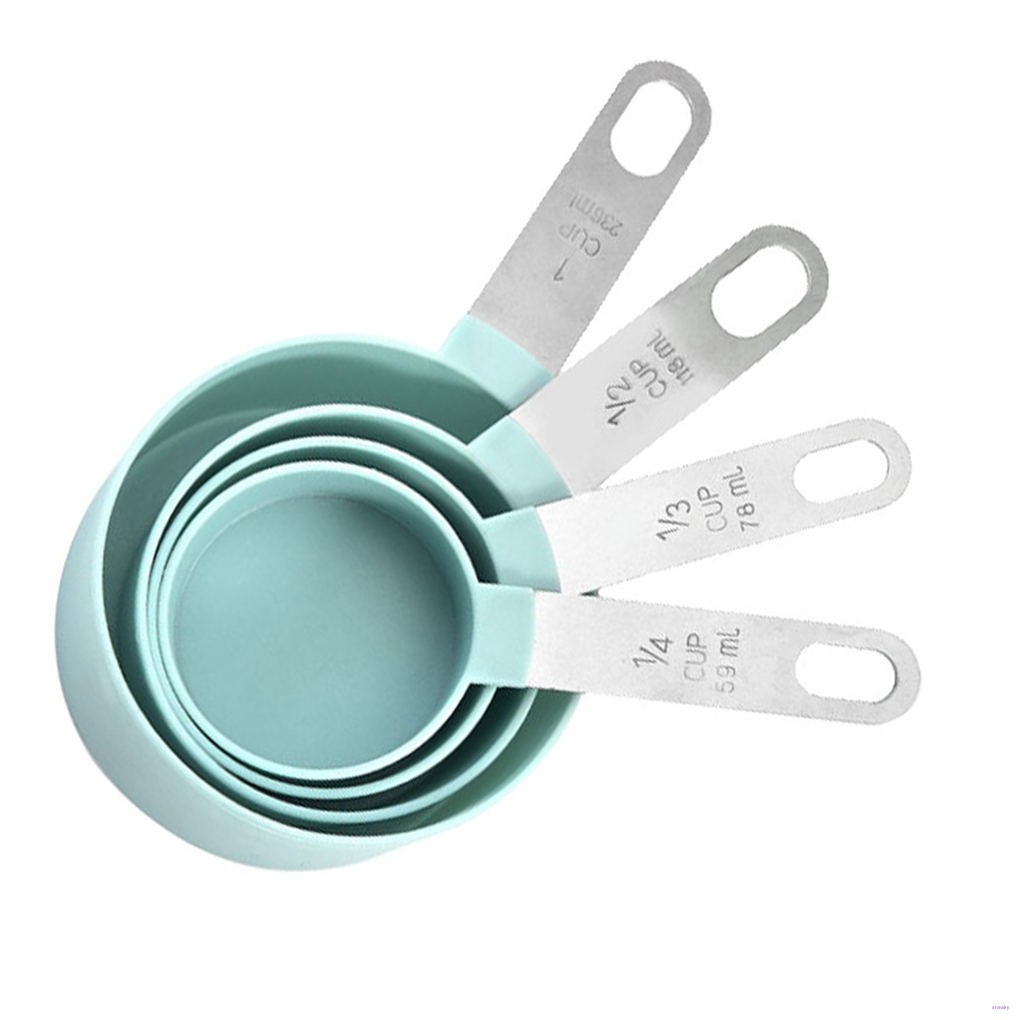 Set 4 Muỗng Đo Lường Bằng Thép Không Gỉ