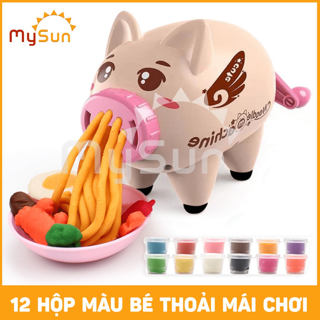 Đồ chơi 🌸FREESHIP🌸 đất sét nặn Bột mì cho trẻ em bé sinh học tự khô Có khuôn, Bộ đồ chơi nấu ăn nhà bếp mini - MYSUN