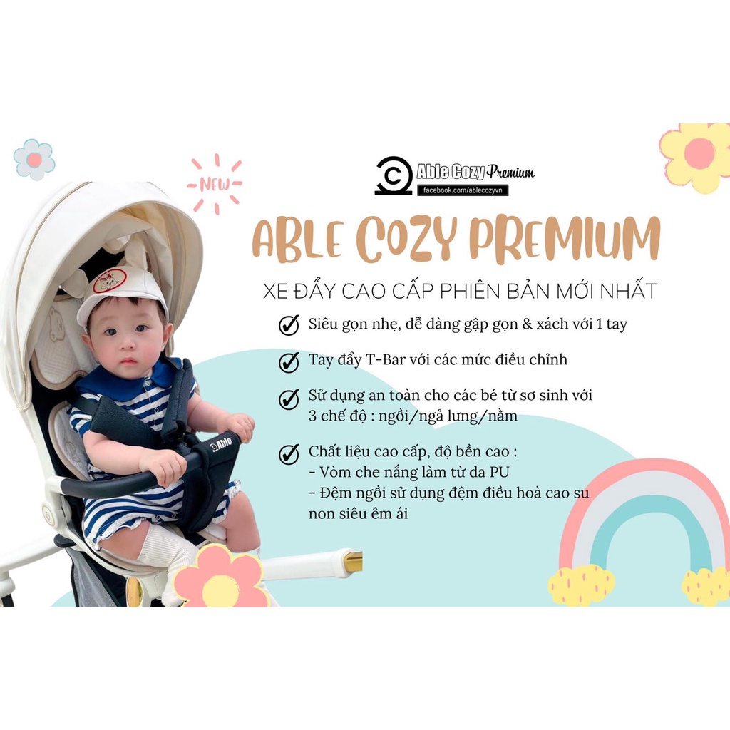 XE ĐẨY ABLE COZY PREMIUM HÀN QUỐC CAO CẤP BẢN NÂNG CẤP MỚI NHẤT