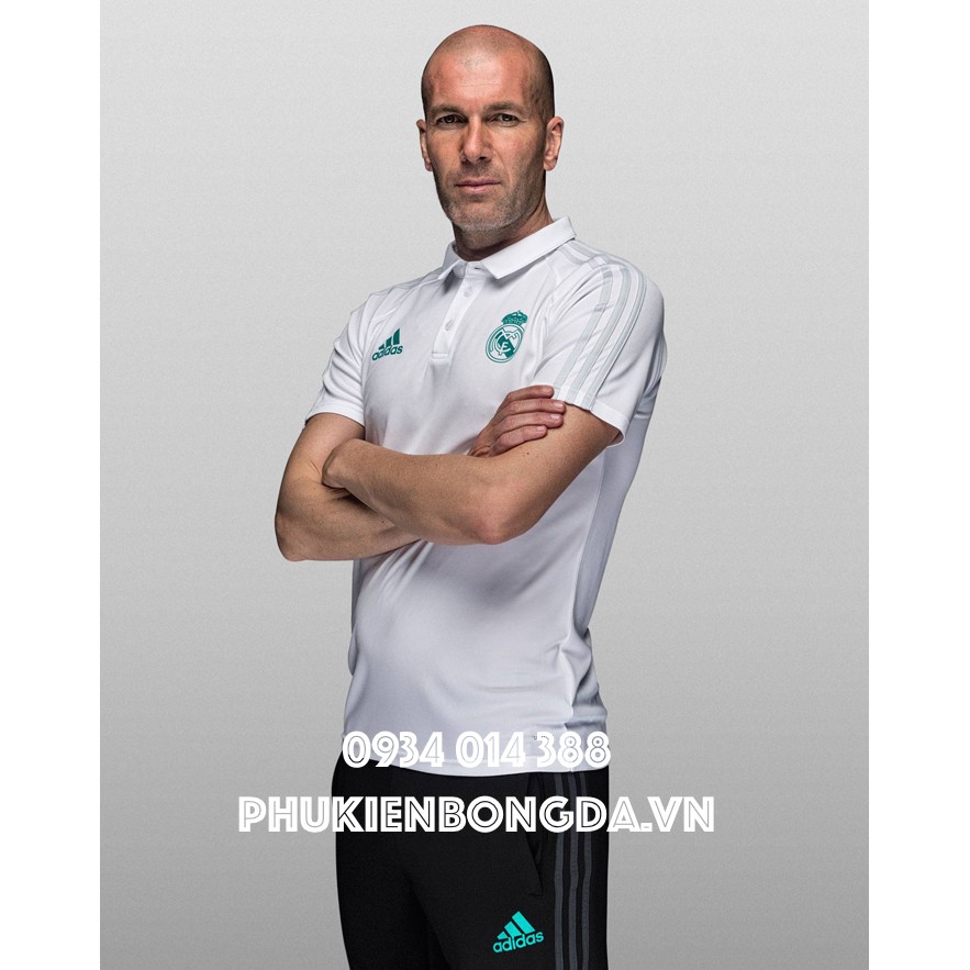 Áo thun polo REAL MADRID 2018 Trắng