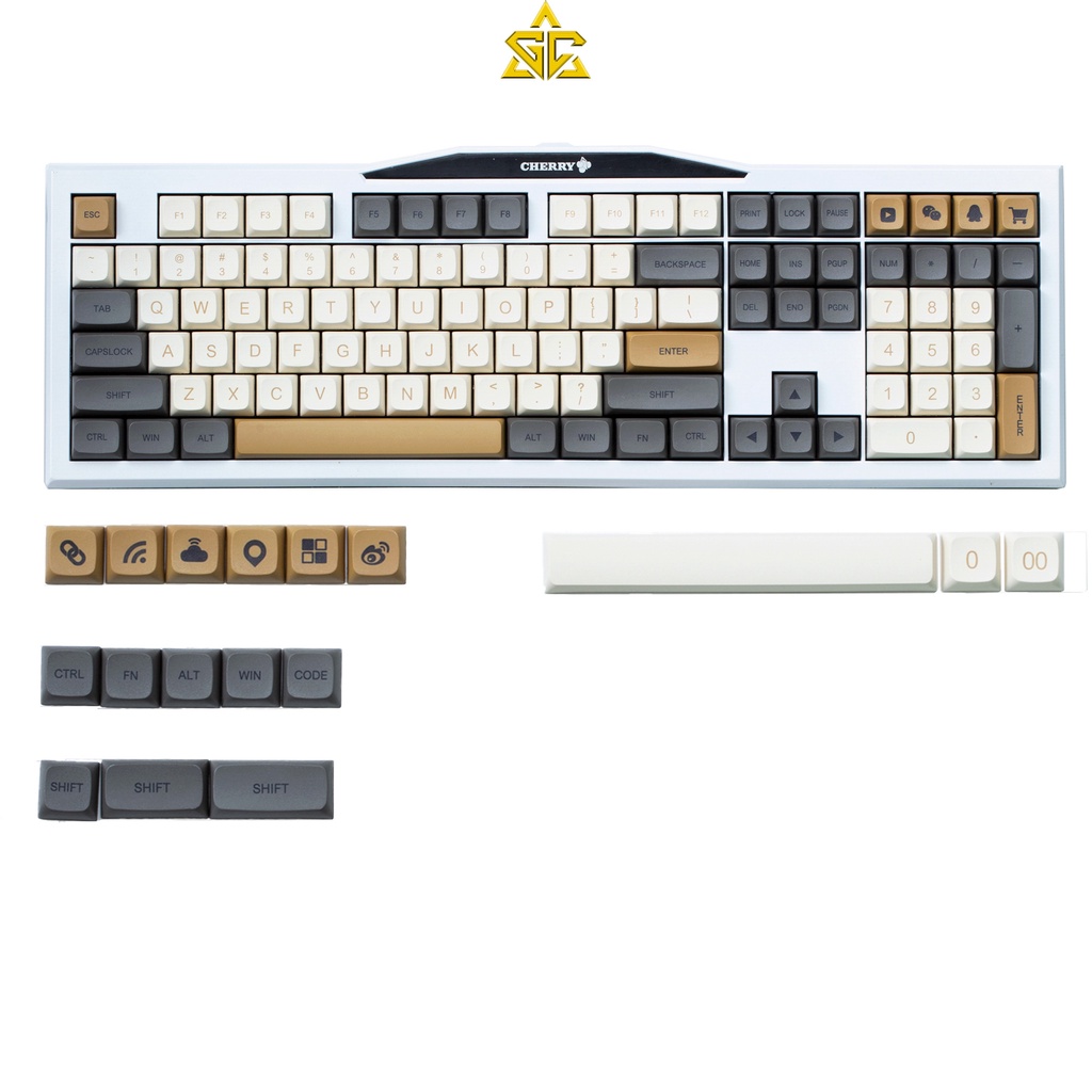 Keycap Shimer V2 125 nút bàn phím cơ Thick PBT XDA 9.5MM