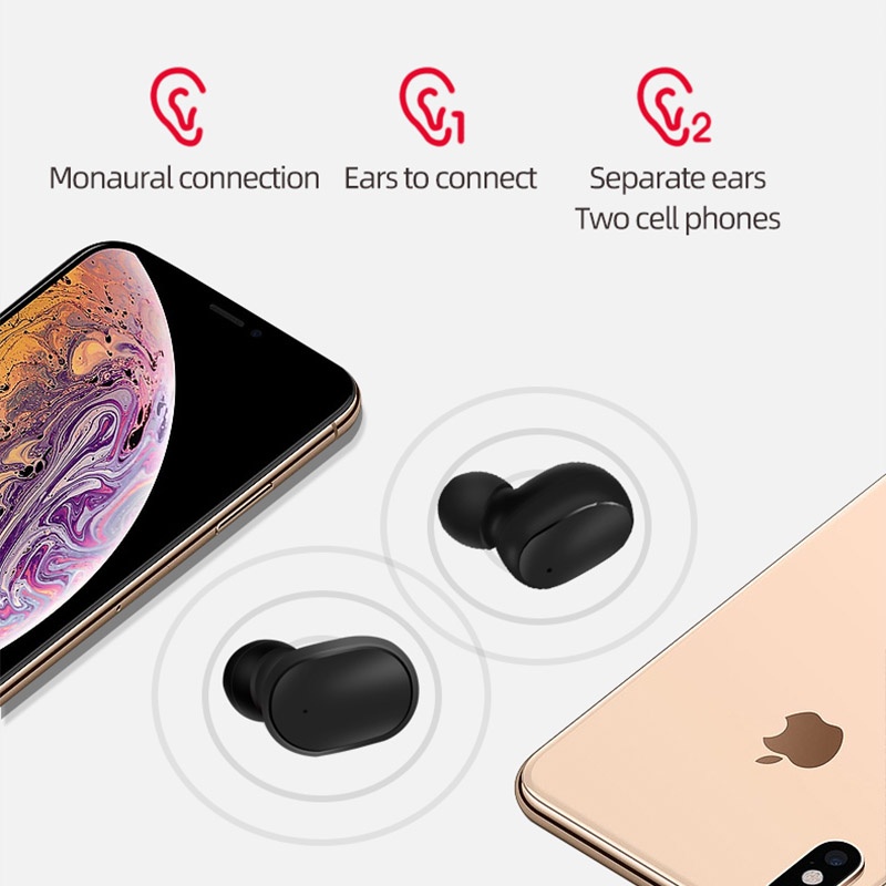 Tai Nghe Bluetooth Không Dây A6S Có Hộp Sạc Cho Điện Thoại Thông Minh
