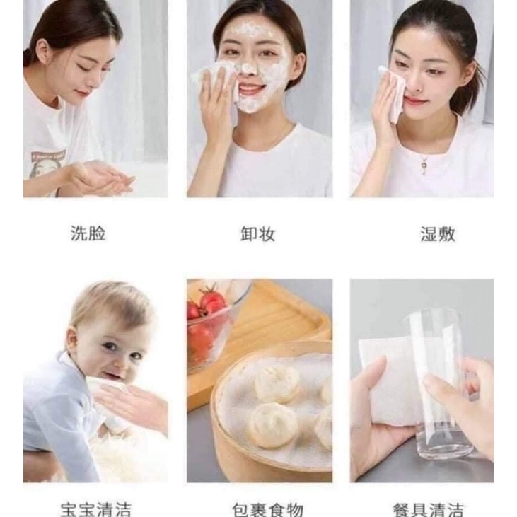 Khăn lau mặt Cotton Natural dùng 1 lần