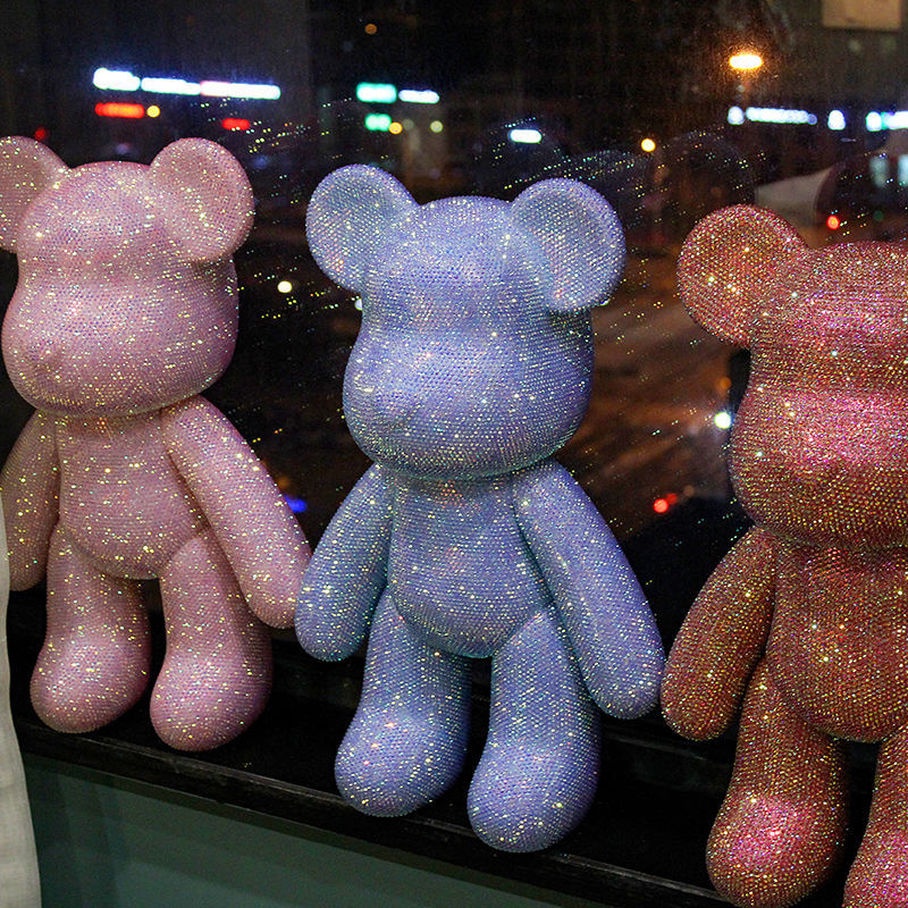 ▶Còn hàng▶ Tự làm Sticker Kim cương Bạo lực Gấu Trang trí Quà tặng Đồ chơi Thủ công Bearbrick