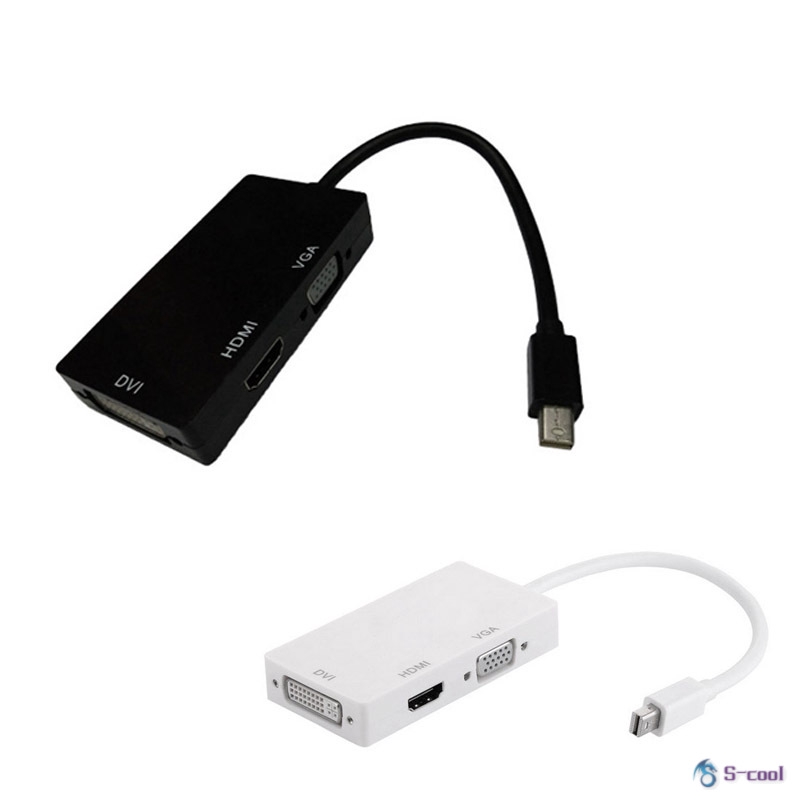 3-in-1 Mini Display Port To DVI VGA HDMI TV Adapter Cable For Apple iMac MacBook Surface Book Surface Pro 3/4 ThinkPad