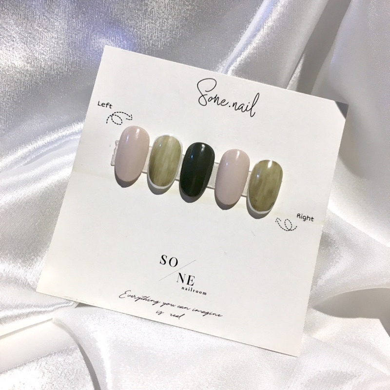 Nailbox móng up thiết kế - Nail xanh lá đơn giản