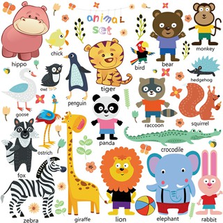 decal dán tường tiếng anh chủ đề động vật nông trại 02