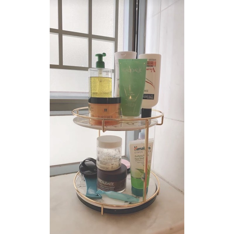 Giá sứ để đồ, mỹ phẩm, đồ trang điểm xoay 360 độ tiện lợi