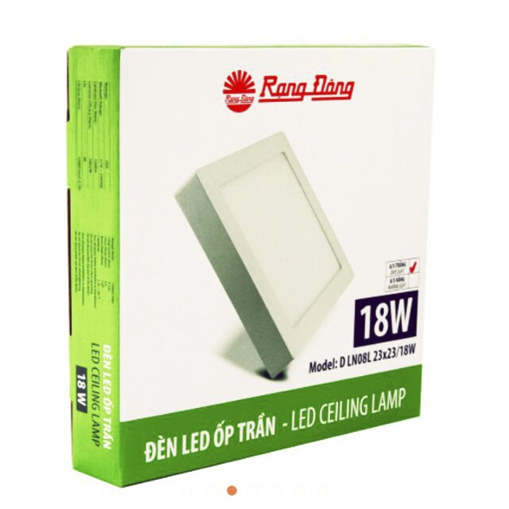 Đèn LED ốp trần vuông Rạng Đông (D LN 08L)