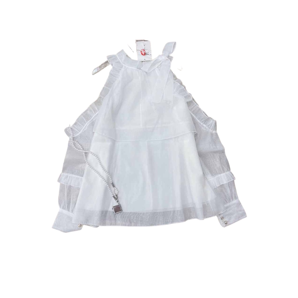 ❤️ SIÊU PHẨM ❤️  ÁO SƠ MI KOREA TRỄ VAI TAY BỒNG DÀI cánh Rơi form thụng NỮ MỚI HÓT