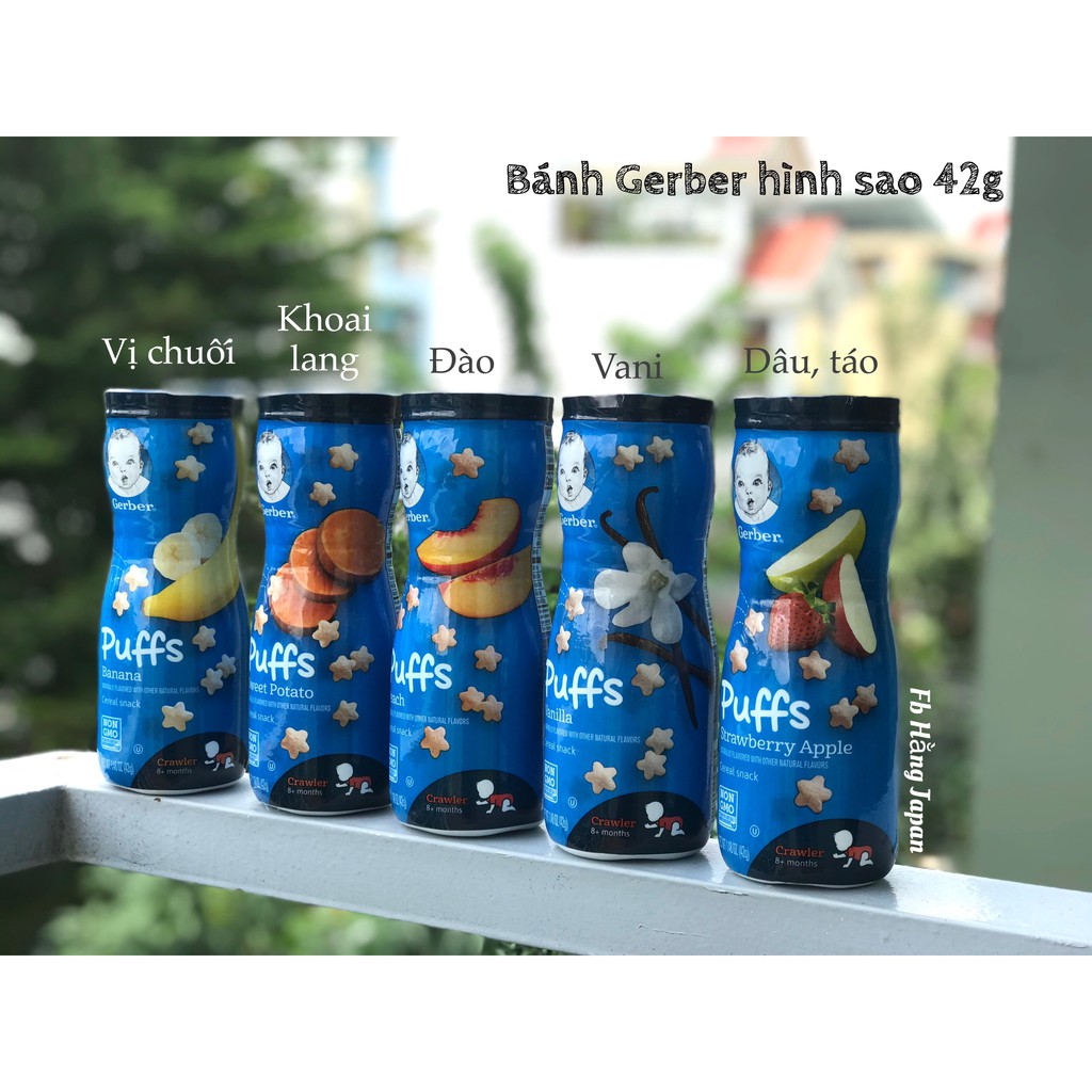 Bánh ăn dặm Gerber hình sao đủ vị cho bé từ 8 tháng