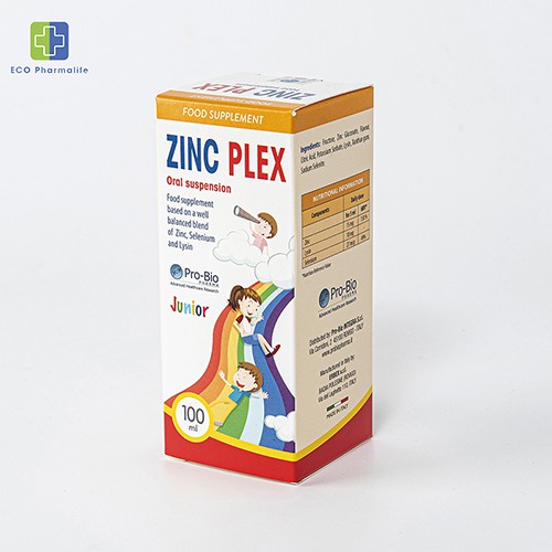 Siro ZinC Plex - Bổ sung Kẽm, Lysine, Selen giúp bé tăng sức đề kháng, ăn ngon miệng - Hộp 100ml