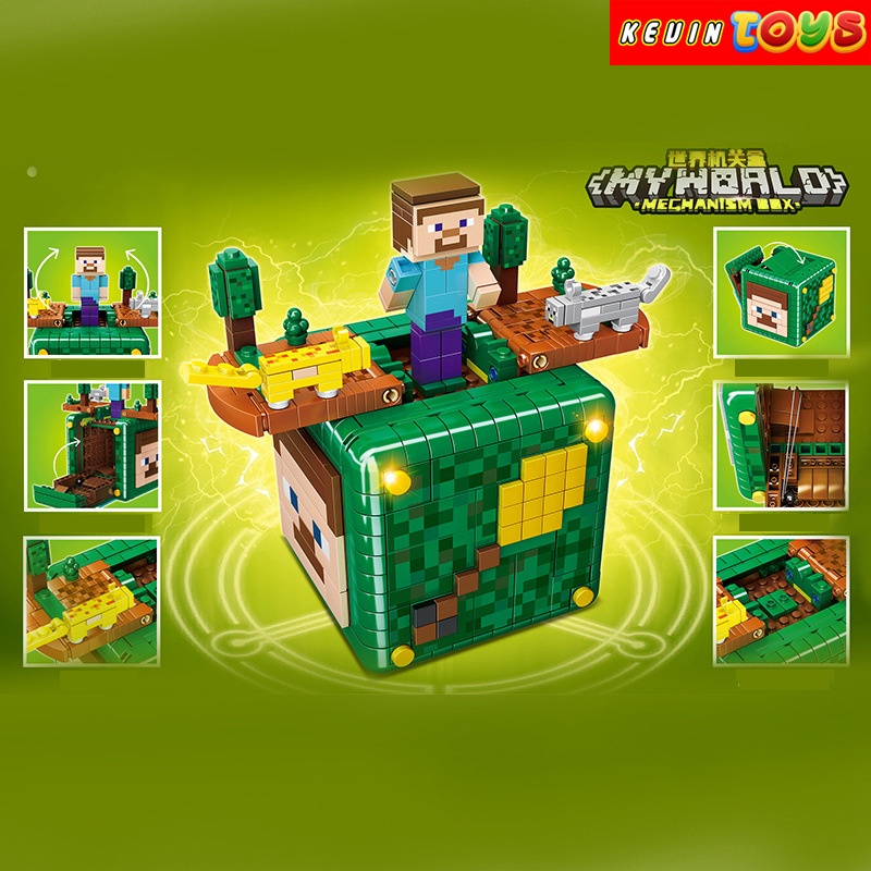 Đồ Chơi Lắp Ráp Kiểu Lego MineCraft Hộp Thế Giới My World Organ Box ModelLW423 Với 722 Mảnh Ghép