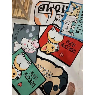 Thảm chùi chân hình chó