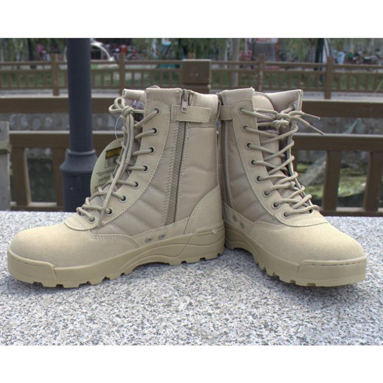 Giày Boot LÍNH MỸ SWAT Cao Cổ Phong Cách Quân Đội -ah22