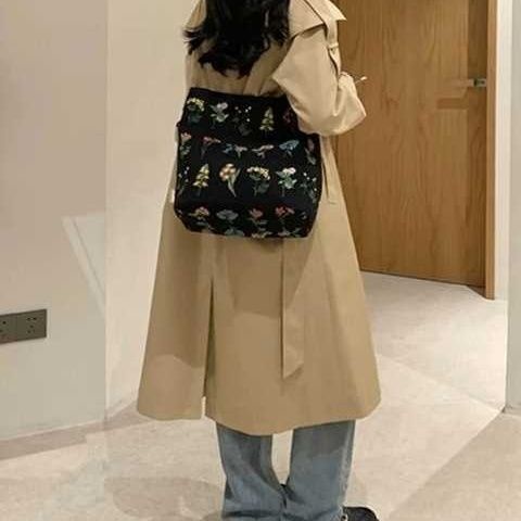 Túi Xách Tote Canvas Đeo Vai Sức Chứa Lớn 2 Kiểu Lựa Chọn Cho Nữ
