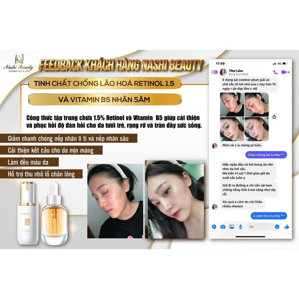 Kem Dưỡng RETINOL Trẻ Hoá Da Giảm Nếp Nhăn Ngăn Mụn Se Khít Lỗ Chân Lông