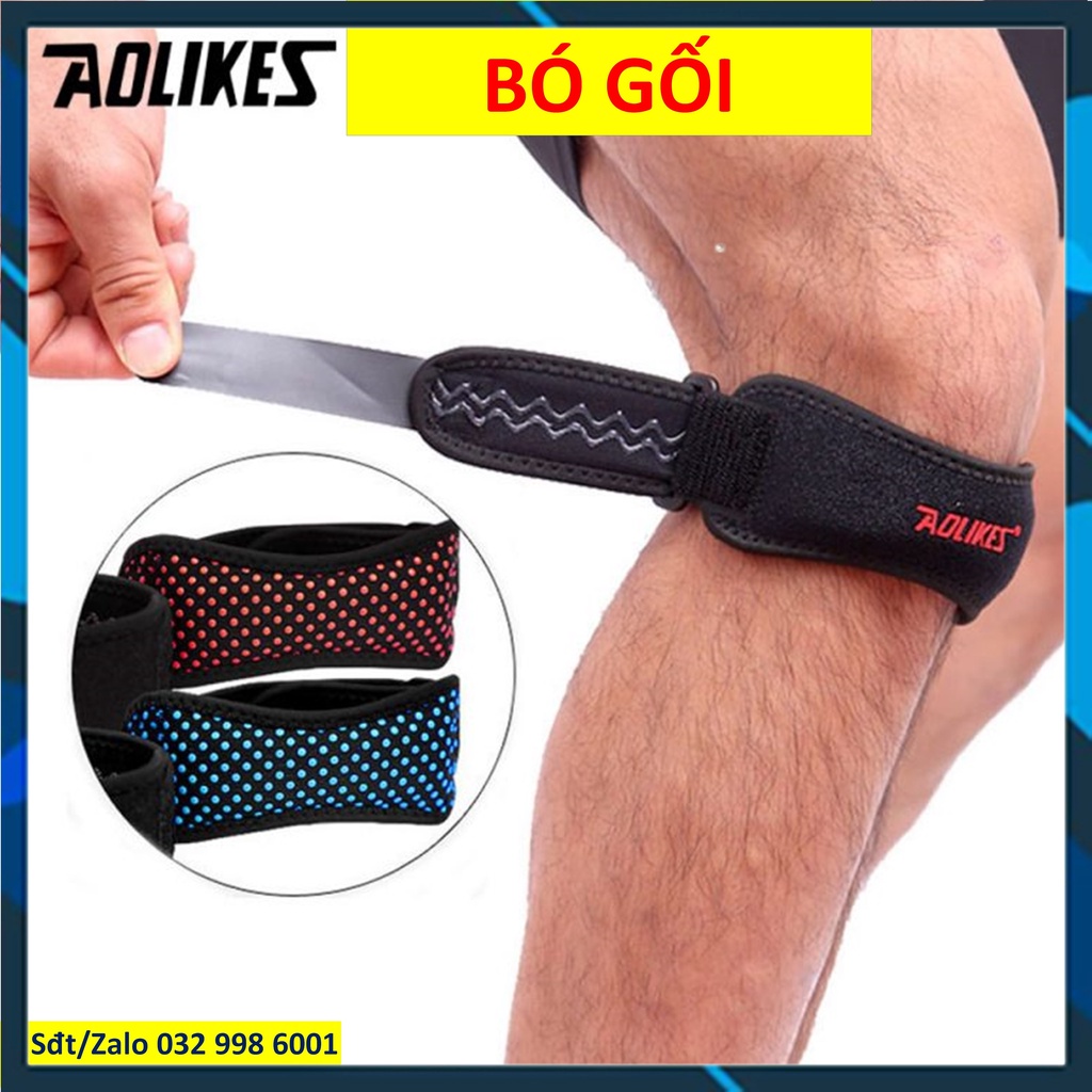 Băng gối thể thao Bó gối thể thao silicone Bảo vệ đầu gối chính hãng Aolikes 7918 7920 7921 7929 7928 ddcg