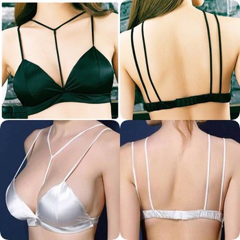 Áo Bra Satin Cổ V Sexy