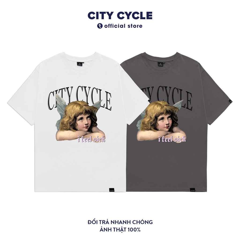 Áo thun local brand Home Sick City Cycle phông tay lỡ form rộng unisex cotton in hình