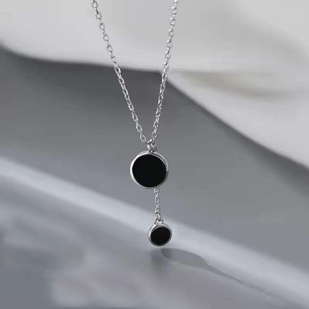 Vòng cổ Đồng Mặt Hình Học Phối Tua Rua Phong Cách Hàn Quốc Cho Nữ