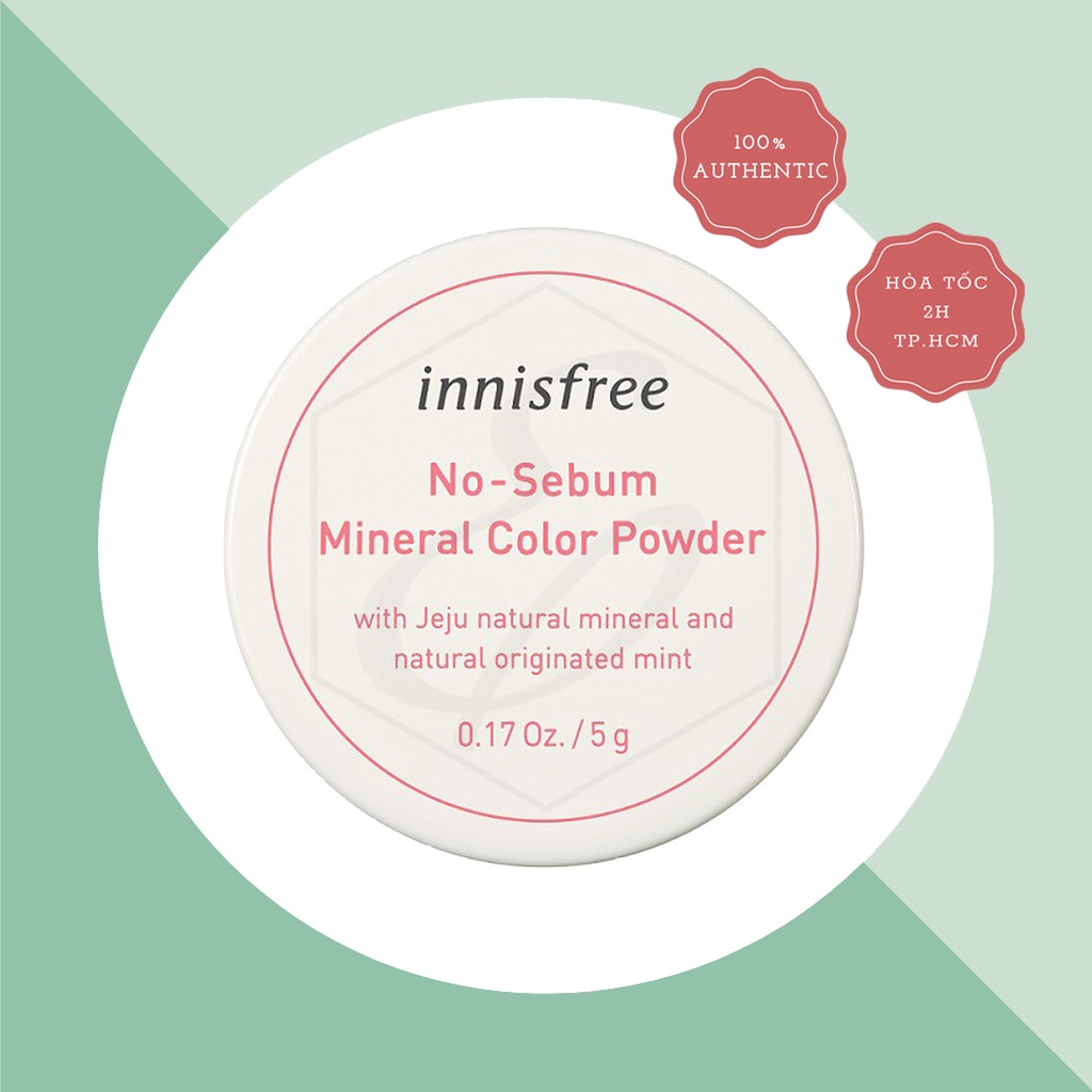 Phấn phủ có màu Innisfree No-Sebum Mineral Color Powder #Peach 5g