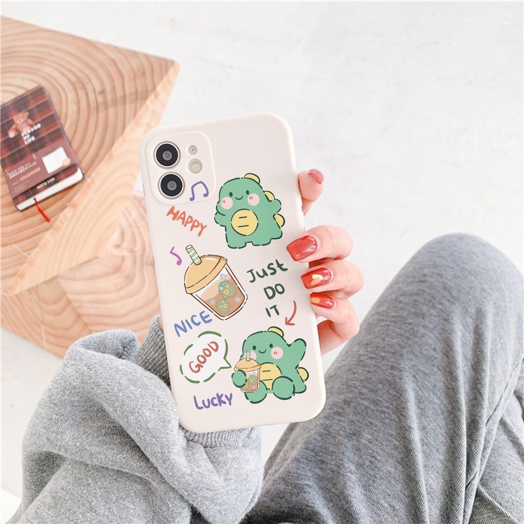 Ốp Lưng Iphone Hình Godzilla Dễ Thương Cạnh Vuông 7plus/8/8plus/x/xs/11/11pro/11promax/12/12pro/12promax/plus/promax