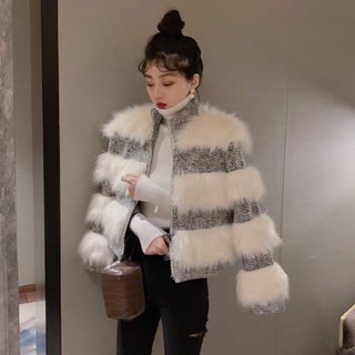 Áo khoác lông kèm ảnh thật(sẵn hàng)