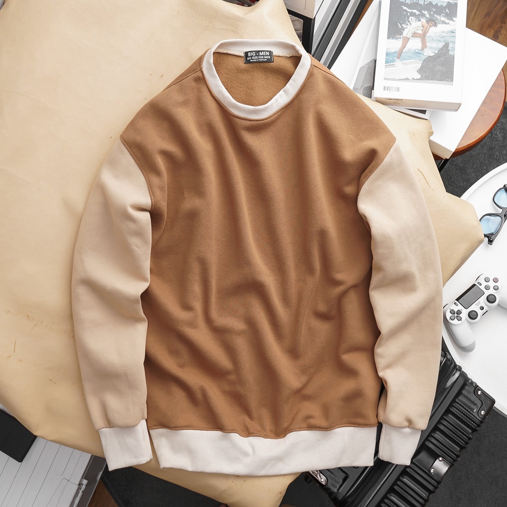 Bigsize - Áo sweater big size 85-130kg màu trơn thời trang