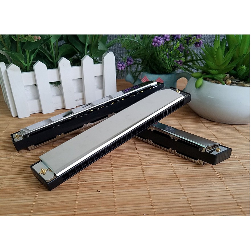 Kèn Harmonica 24 Lỗ Cao Cấp GG24 ( Bạc) - Hàng có sẵn