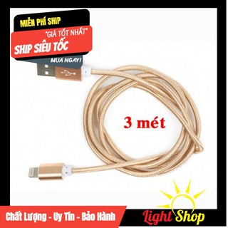 Dây cáp sạc cho lphone dài 3m màu vàng
