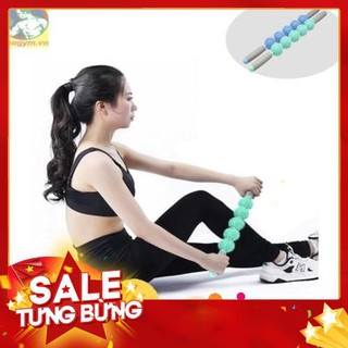 Thanh lăn massage cơ bắp 3 bóng roller stick tập gym yoga
