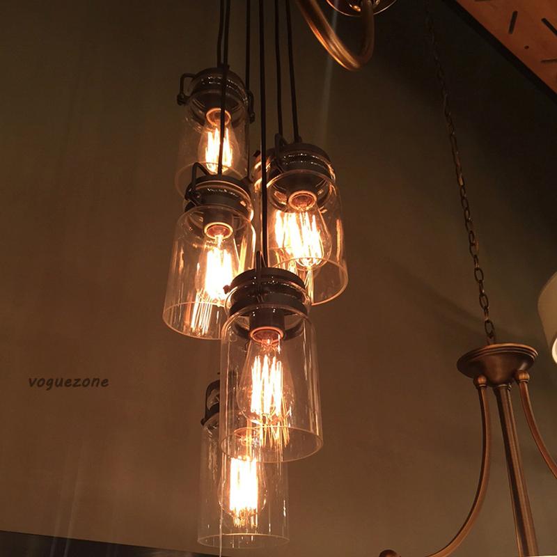 New Industrial Decor Vintage Filament Edison Style E27 Restaurant Cage Light