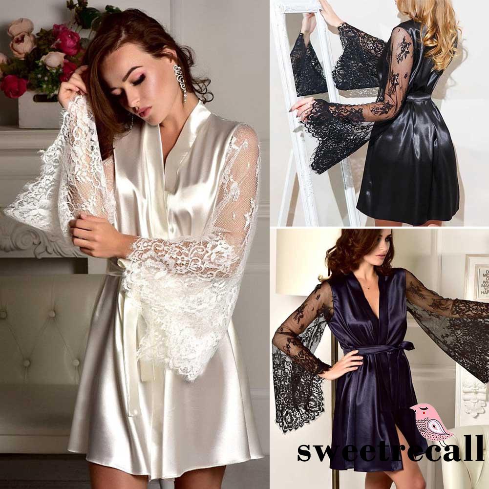 Áo choàng ngủ ren hoa thời trang cho nữ | BigBuy360 - bigbuy360.vn