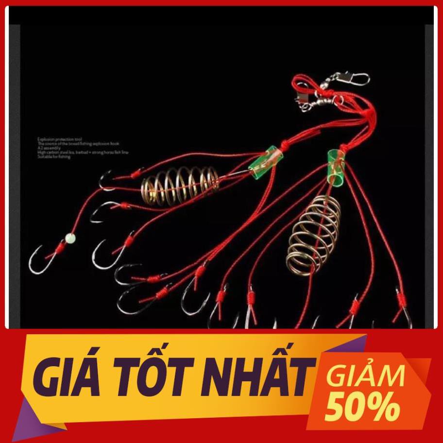 Hộp 2 Bộ Lưỡi Lăng Xê Lò Xo (Lancer) Câu Cá Mè, Cá Chép, Cá Rô Phi, Cá Chép