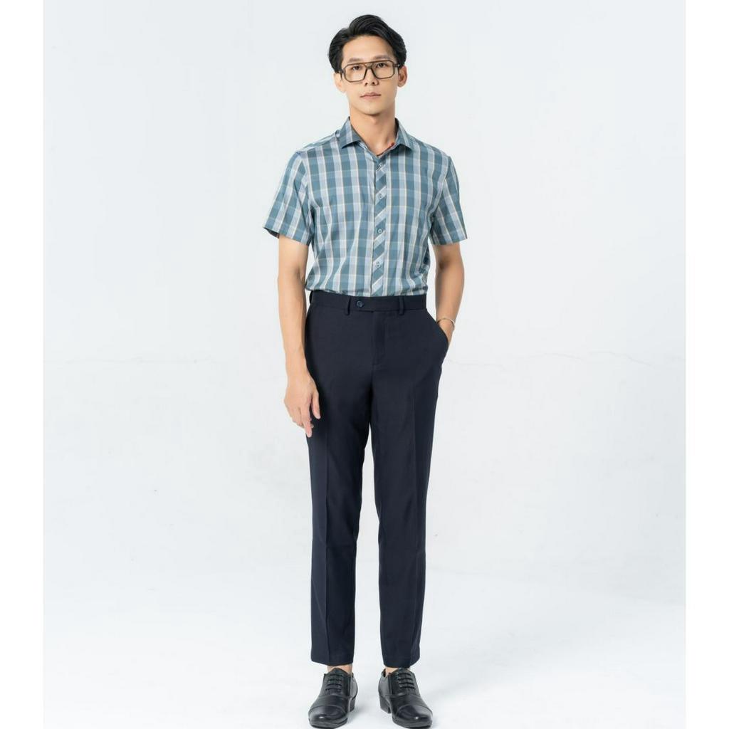 Quần Âu Nam Yody dáng slim quần dài nam lé sườn phong cách công  QAM5023