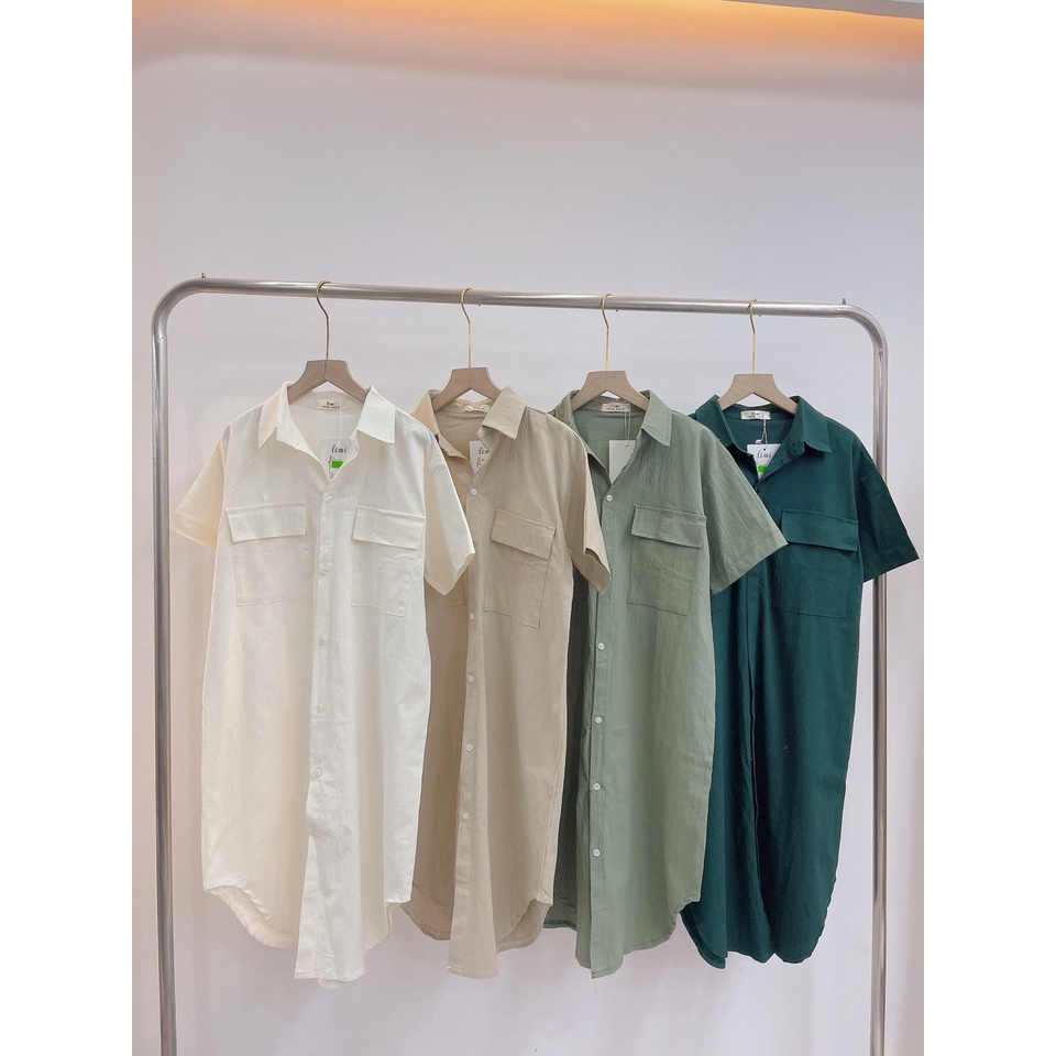 [Ảnh thật/Video] Váy sơ mi cộc tay túi hộp nhiều màu - 29feb.closet- V8 | BigBuy360 - bigbuy360.vn