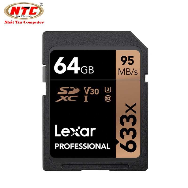 Thẻ Nhớ SDXC Lexar Professional 633x 64GB UHS-I U3 4K V30 95MB/s (Đen) | BigBuy360 - bigbuy360.vn