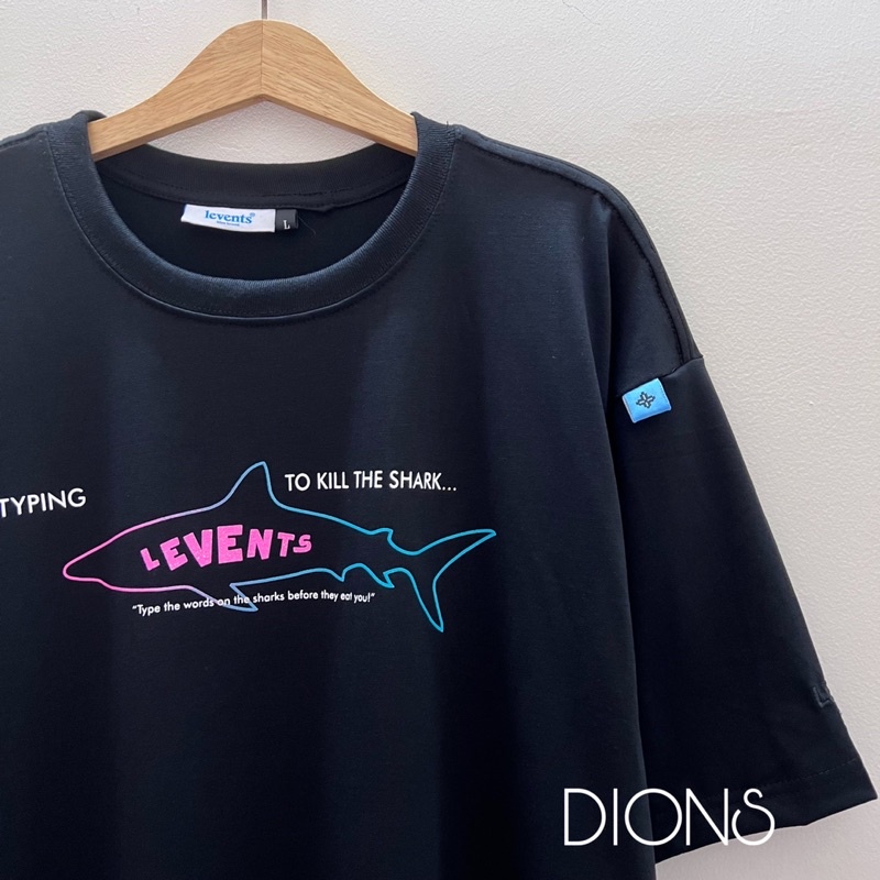 Áo thun LEVENTS Shark Tee Cá Mập Full Tag Vải Unisex Nam Nữ