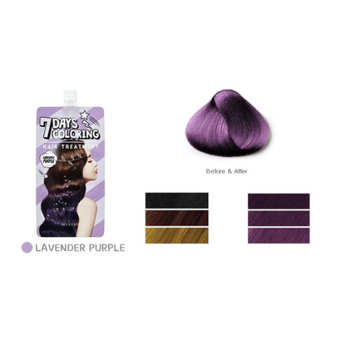 Thuốc nhuộm tóc [MISSHA] Seven Days Coloring Hair Treatment (Lavender Purple) 25ml