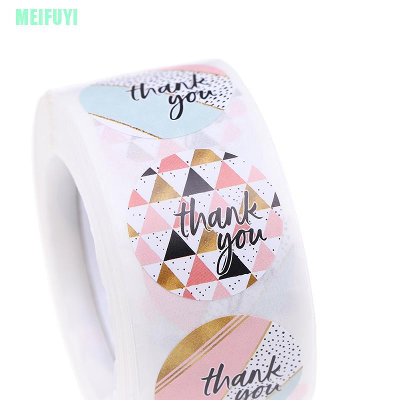 Cuộn 500 Miếng Dán Hình Ca Rô Ca Rô Trang Trí Nhãn Hiệu Meifuyi